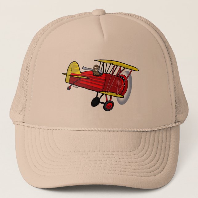 Biplane hat -- red (Front)