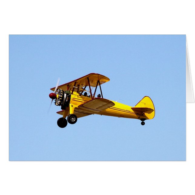Biplane jaune (Devant horizontal)