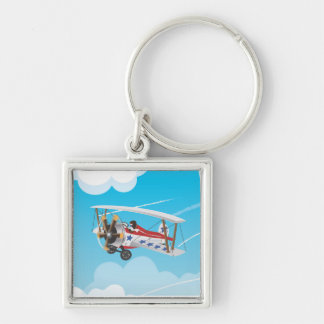 Biplane Keychain