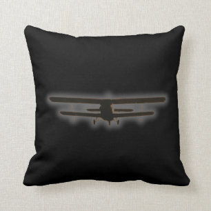 biplane throw pillow