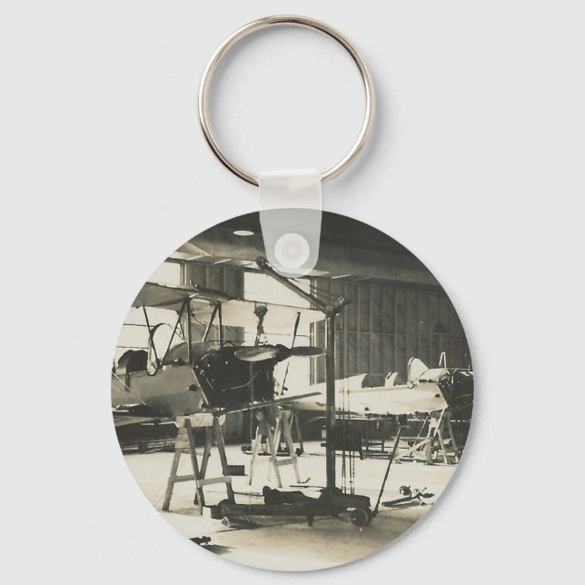 Biplane Trainers In 1941 Keychain (Front)
