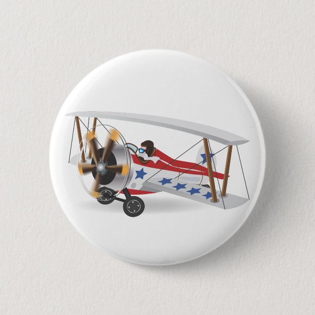 biplanes 2 inch round button (Front)
