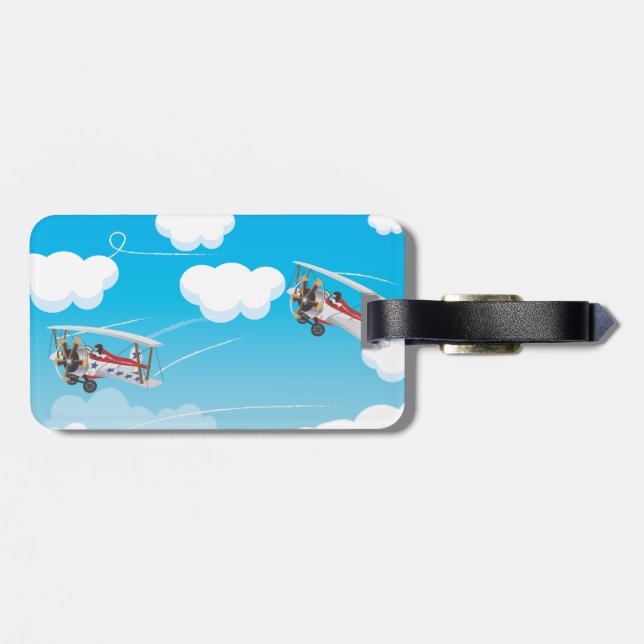 biplanes luggage tag (Back Horizontal)