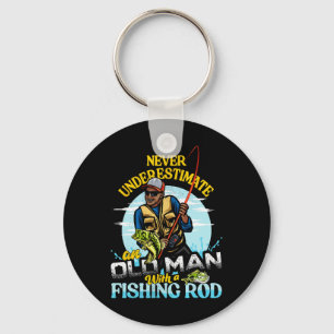 Bipoc B Fishing Birthday Tee Never Underestimate O Keychain