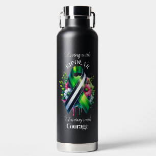 Bipolar Awareness   Thriving with Courage Water Bottle