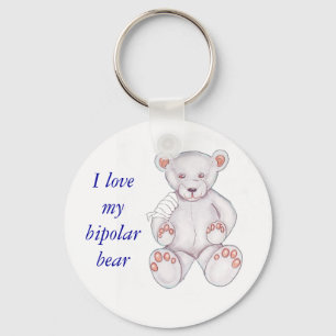 Bipolar Bear Keychain - Customized