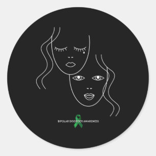 Bipolar Disorder Awareness  Classic Round Sticker