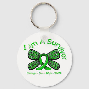 Bipolar Disorder Butterfly I Am A Survivor Keychain