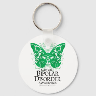 Bipolar Disorder Butterfly Keychain