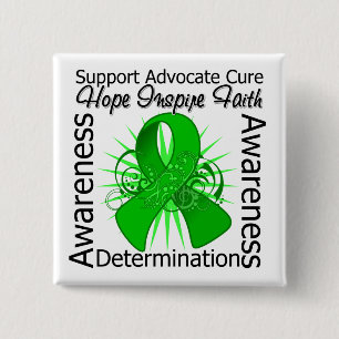 Bipolar Disorder Inspirations Spiral Ribbon 2 Inch Square Button
