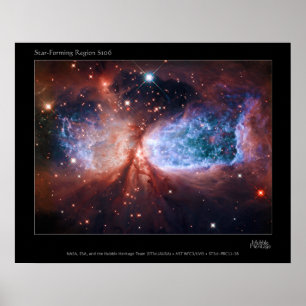 Bipolar Star Forming Region Sharpless 2-106 Nebula Poster