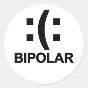 Bipolar T-Shirts.png Classic Round Sticker