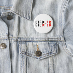 Bipolar text design 2 inch round button
