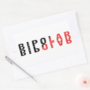 Bipolar text design sticker