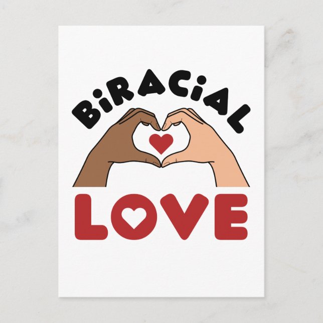 Biracial Love Mixed Race Couple Postcard (Front)