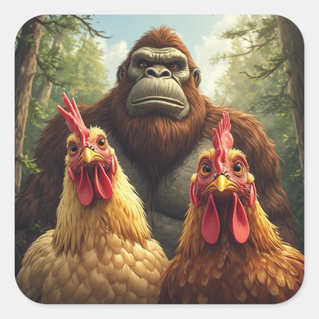 “Birbs Meet Bigfoot” Sticker Sheet (Front)