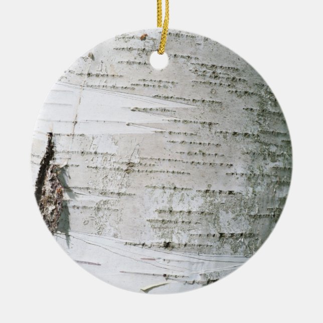 Birch bark ceramic ornament (Front)