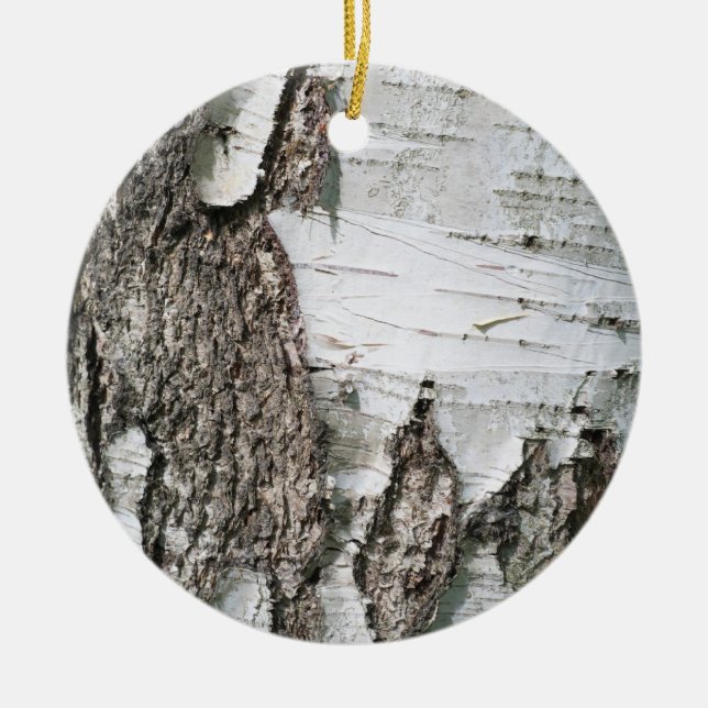 Birch bark ceramic ornament (Front)