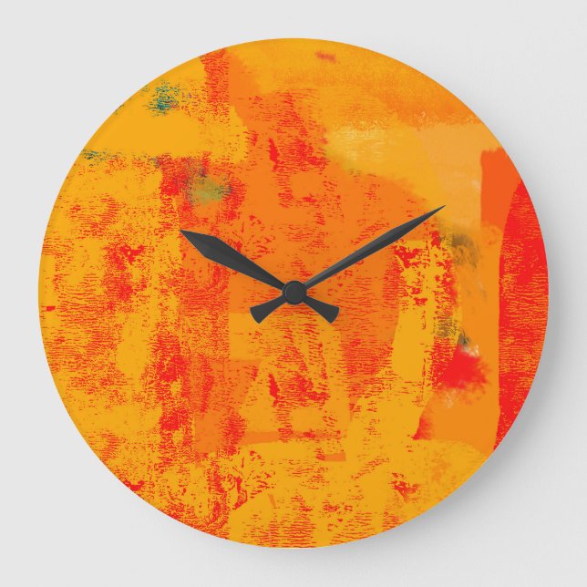 Birch Bark Close-Up: Natural Texture. Large Clock (Front)