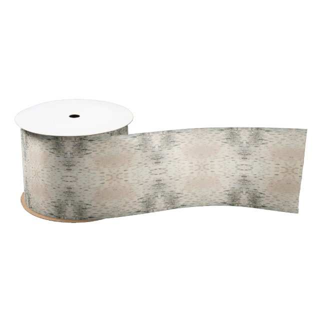 Birch Bark Design Satin Ribbon (Spool)