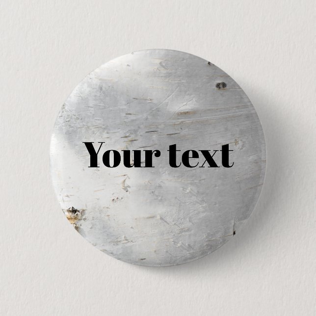 Birch bark pattern 2 inch round button (Front)