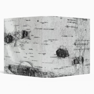 Birch bark pattern 3 ring binder