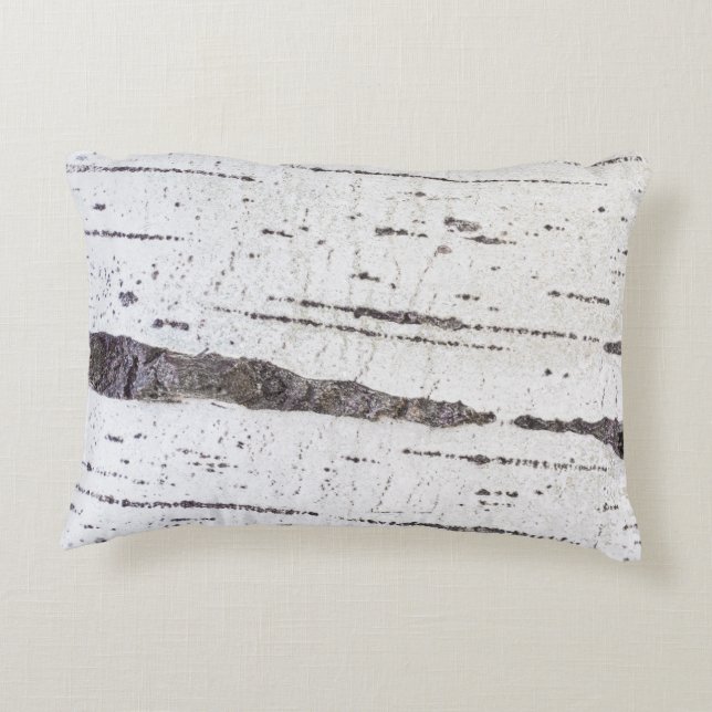Birch bark pattern accent pillow (Back)