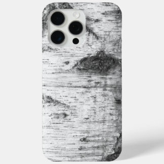Birch bark pattern iPhone 15 pro max case