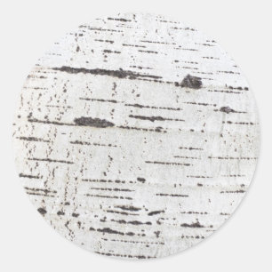Birch bark pattern classic round sticker