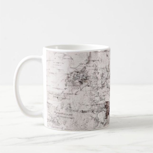 Birch bark pattern coffee mug (Left)