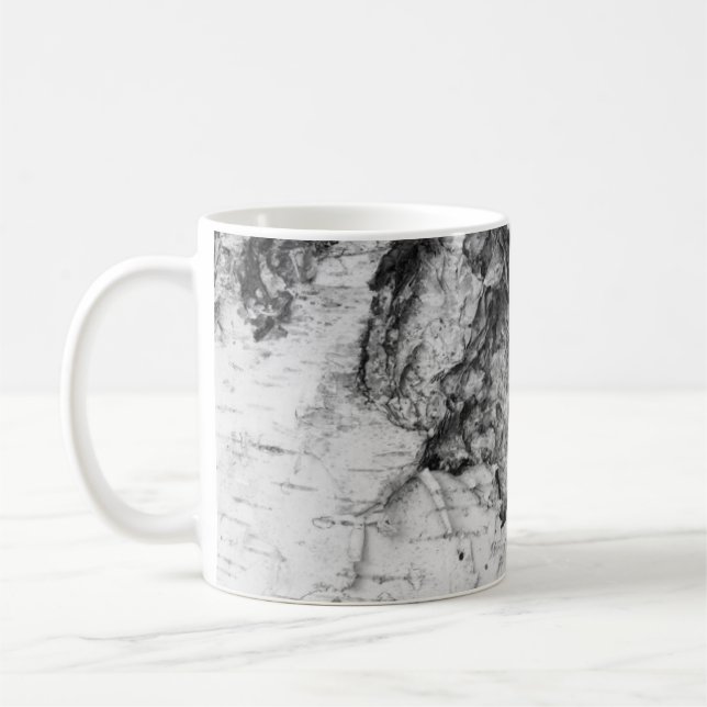 Birch bark pattern coffee mug (Left)