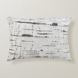 Birch bark pattern decorative pillow