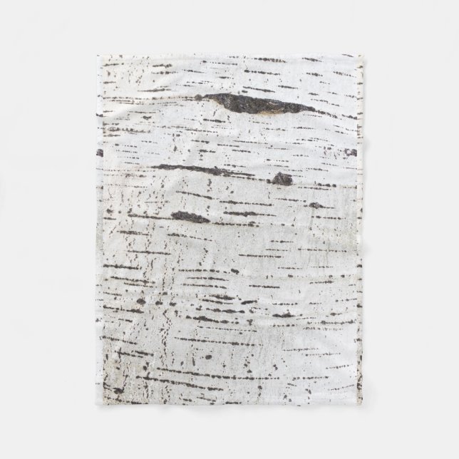 Birch bark pattern fleece blanket (Front)