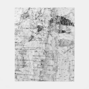 Birch bark pattern fleece blanket