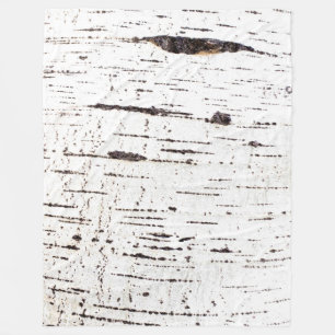Birch bark pattern fleece blanket