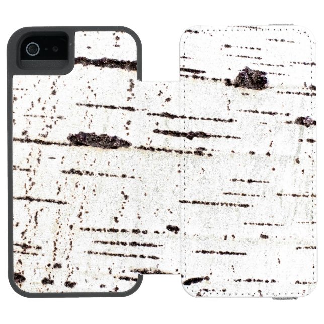 Birch bark pattern incipio iPhone wallet case (Folio Open)