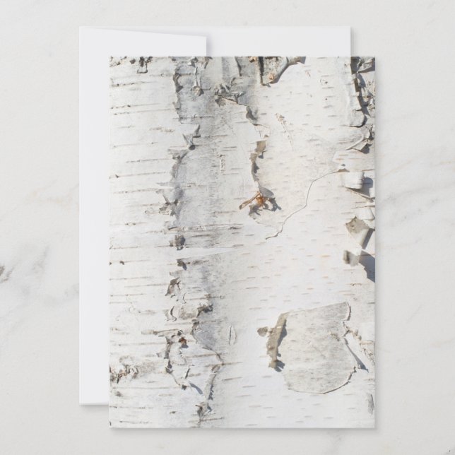 Birch bark pattern invitation (Front)