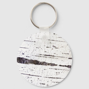 Birch bark pattern keychain