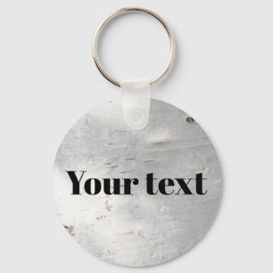 Birch bark pattern keychain