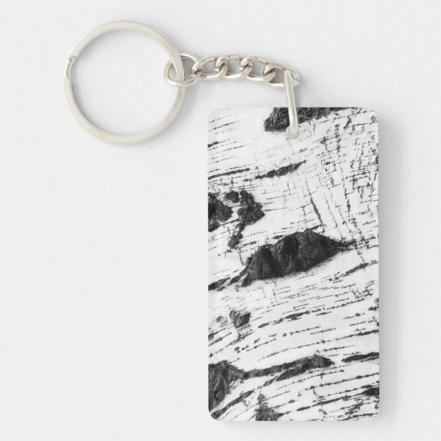 Birch bark pattern keychain (Front)