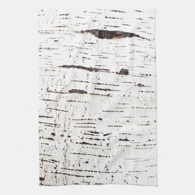 Birch bark pattern kitchen towel (Vertical)
