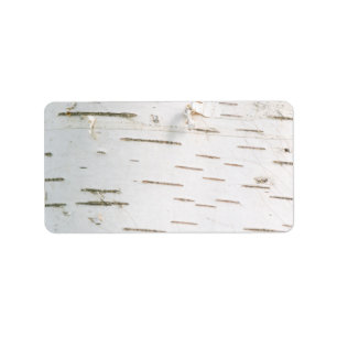 Birch bark pattern label