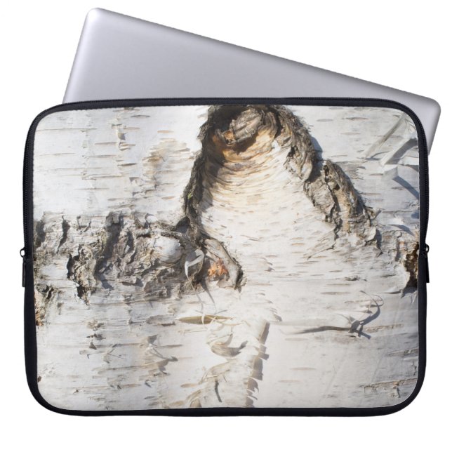 Birch bark pattern laptop sleeve (Front)