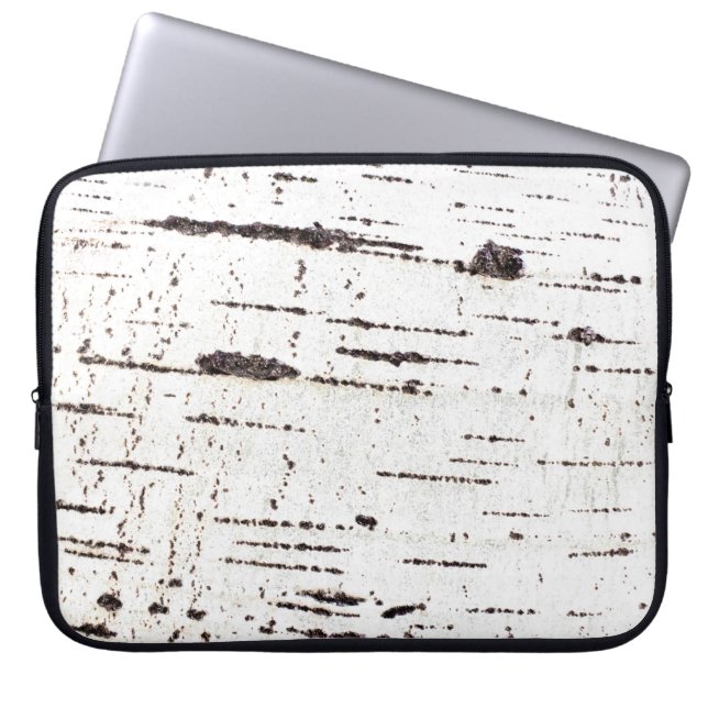 Birch bark pattern laptop sleeve (Front)