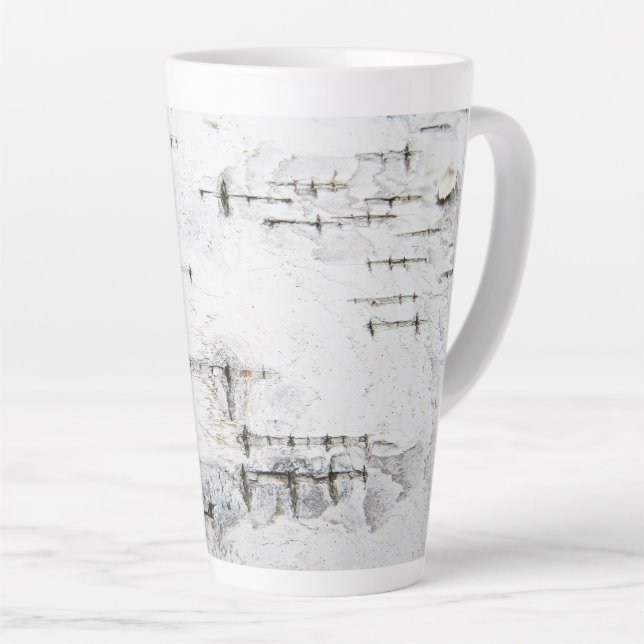 Birch bark pattern latte mug (Right Angle)