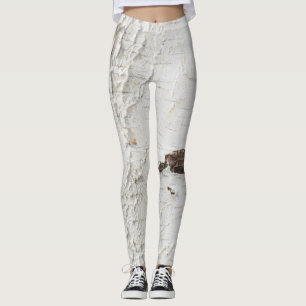 Birch bark pattern leggings
