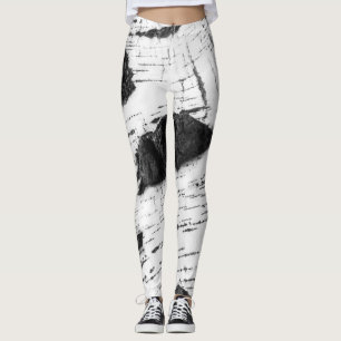 Birch bark pattern leggings