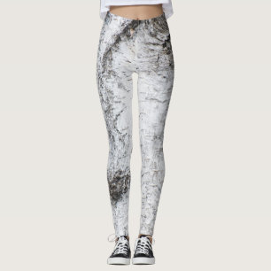 Birch bark pattern leggings