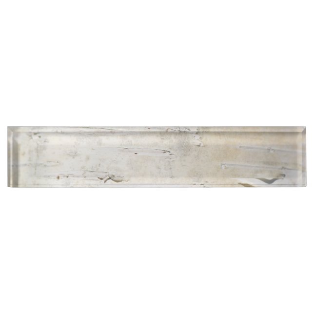 Birch bark pattern nameplate (Front)