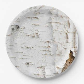 Birch bark pattern paper plate